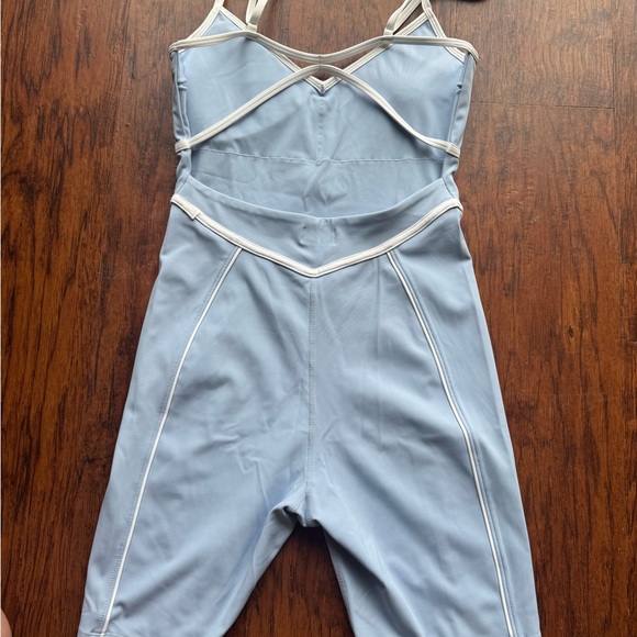 Sleek Light Blue Shapewear Bodysuit - Picture 4 of 6